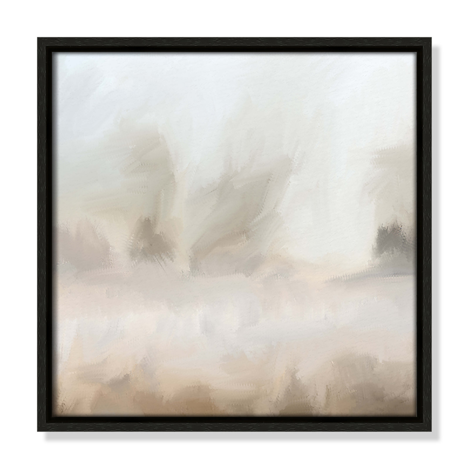 Mirage - Floater Frame Canvas, 13.5" W x 13.5" H, Espresso