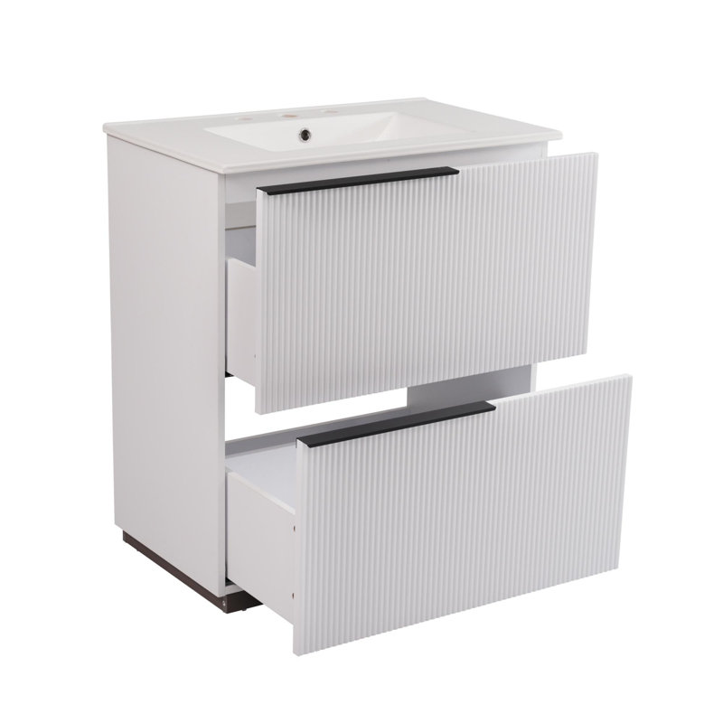 Meuble-lavabo 30 po avec lavabo, Blanc