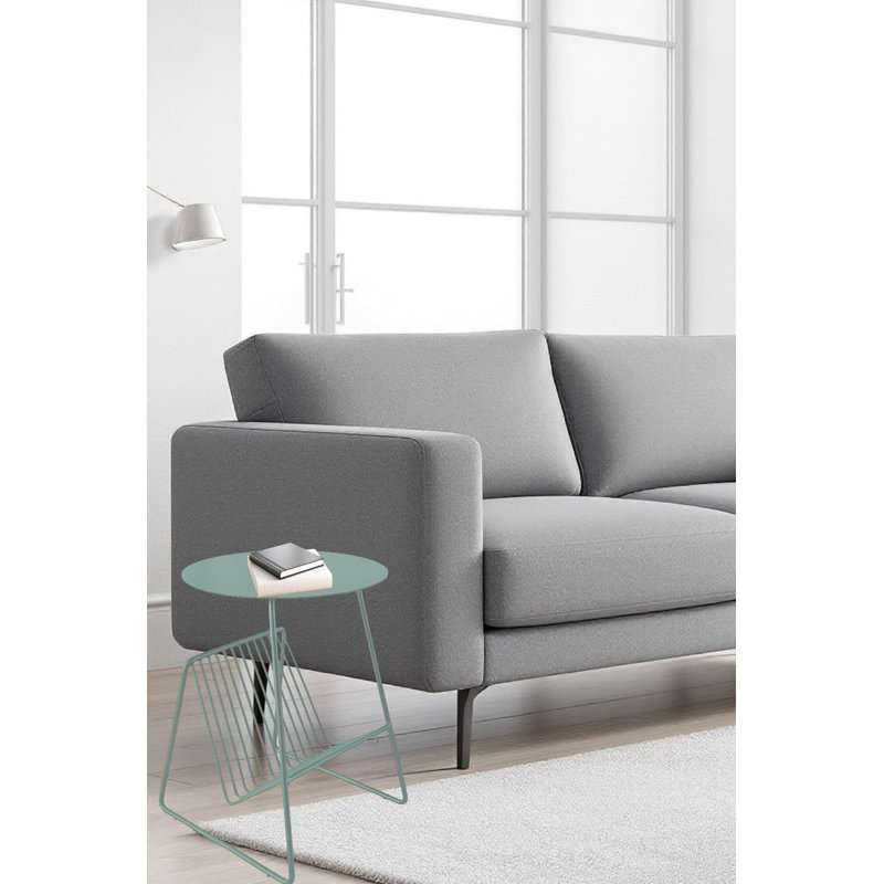 Pangea Home Gazette Lucillie Sled End Table with Storage- Side Table – Modern Accent End Table for Living Room, Bedroom, or Lounge Spaces- Green Side Table