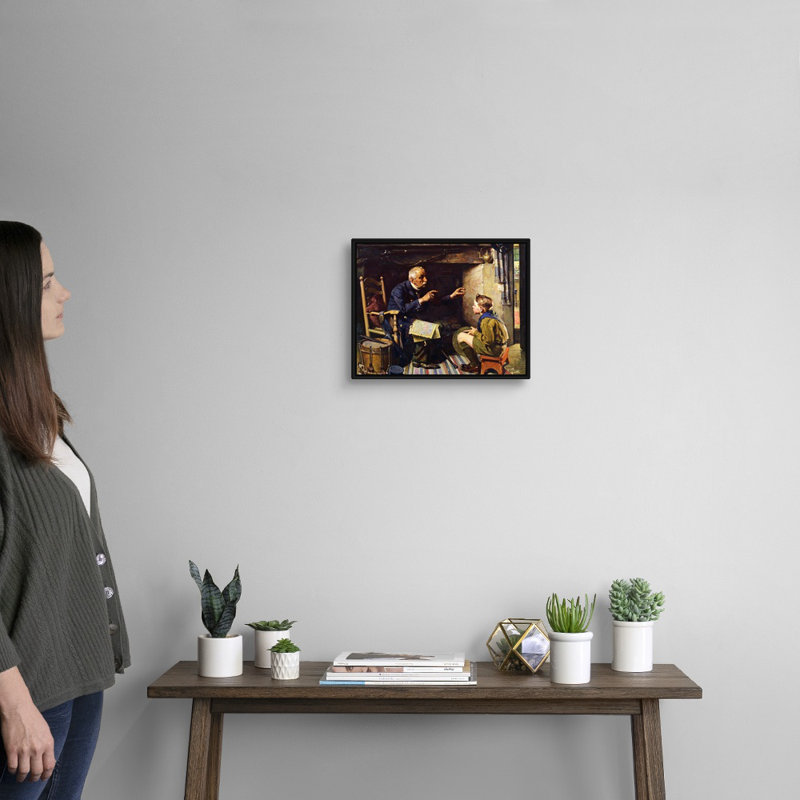 Jeunesse et vieillesse, art mural sur toile, H 13 po x l 16 po x P 1,75 po, Cadre flottant noir