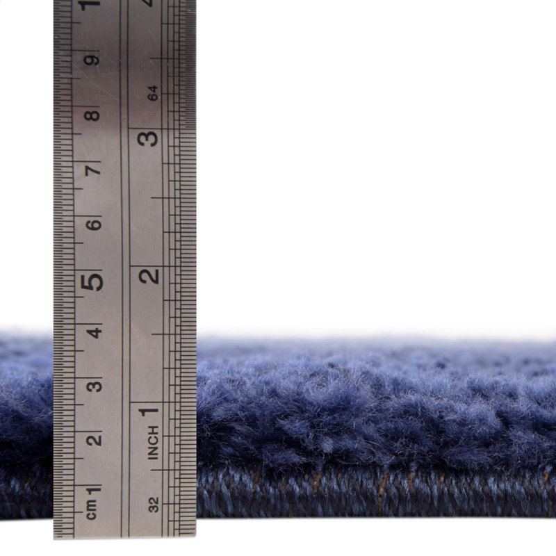 Tapis saphir à rayures Clincy, Carré 5 pi