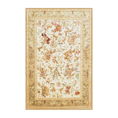 Tapis oriental ivoire