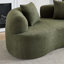 Causeuse courbée 66,93 pouces à compression complète, tissu en velours de peluche, canapé compact sans assemblage pour petits espaces et appartements, capacité de 350 lb-462809850