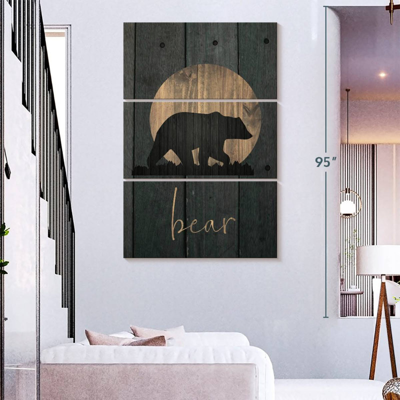 Ours en bois Brampt Wilderness, H 32 po x l 20 po