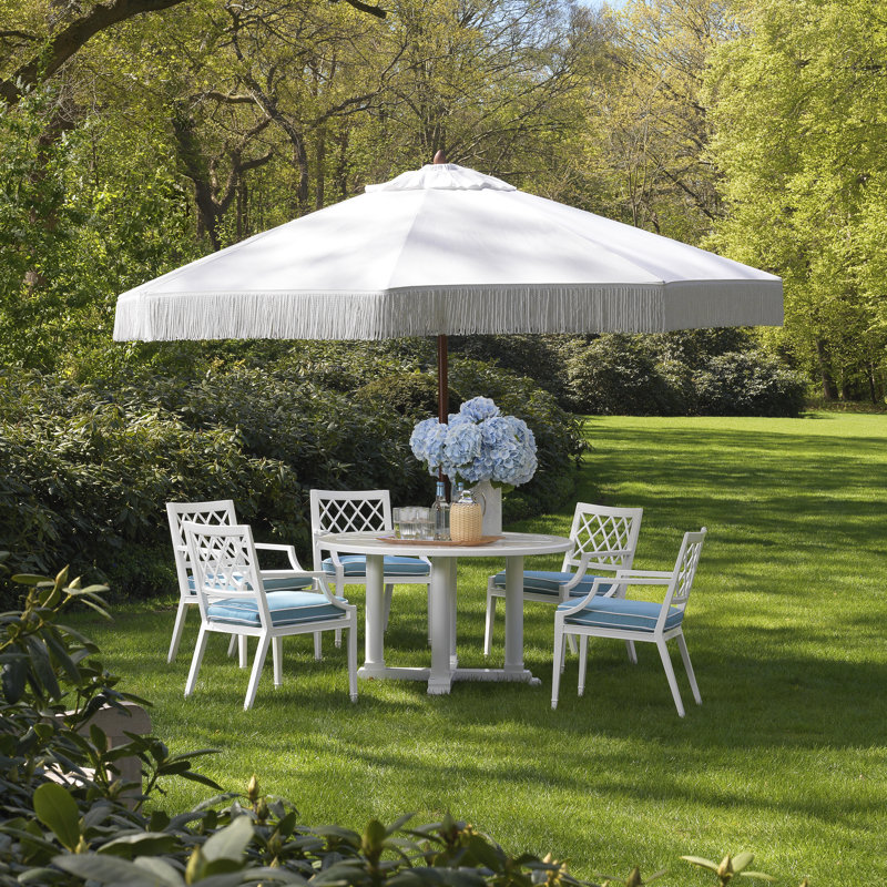 Paladium Outdoor Dining Armchair, Black Frame/White Cushion