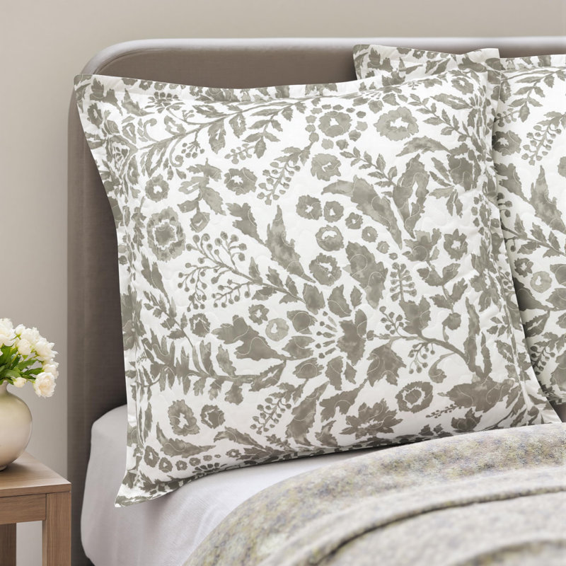 Housse de coussin matelassée Julia, Gris