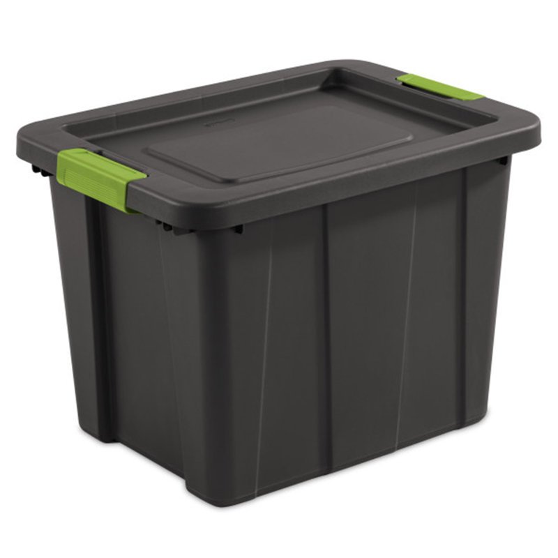 Sterilite Latching Tuff1 Stackable Storage Tote Bin w/ Latch Lid, 18-Pack, 70 Quart