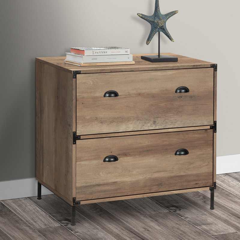 Wycombe 31'' Wide 2 -Drawer File Cabinet, Rustic Oak