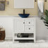 Ensemble de meuble-lavabo simple 30 po avec lavabo vasque, robinet et drain Sharee, assemblage requis