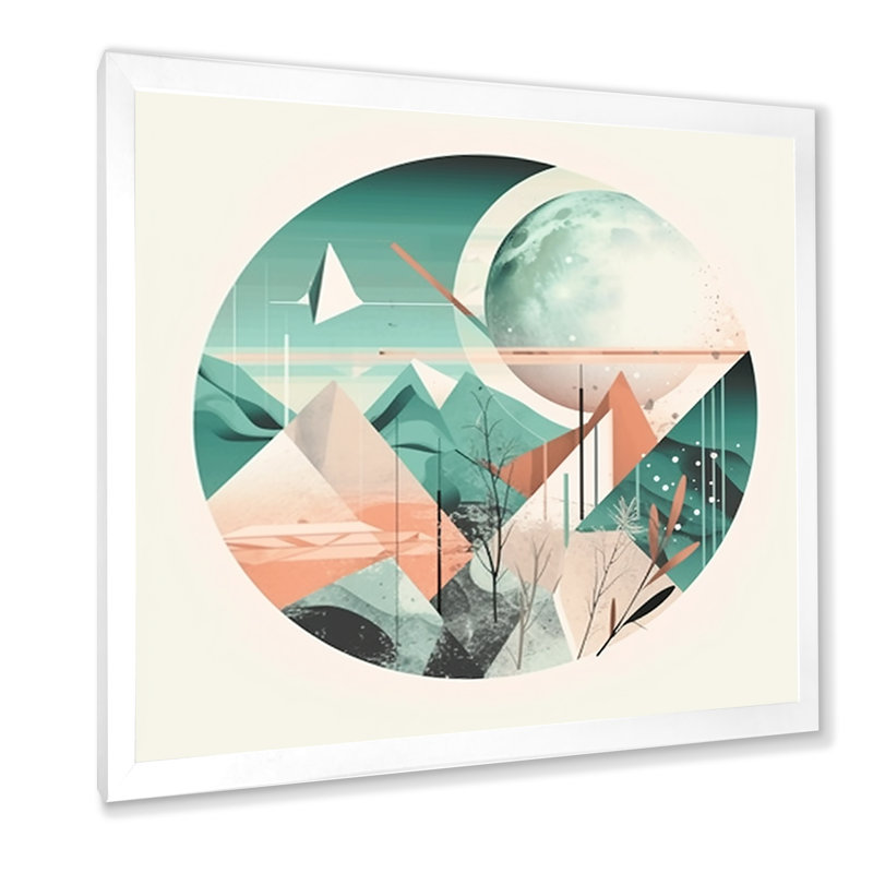 «Boho Landscape Earthy Green Unapologetic Pink I», reproduction sur toile, H 36 po x l 36 po x P 1,5 po
