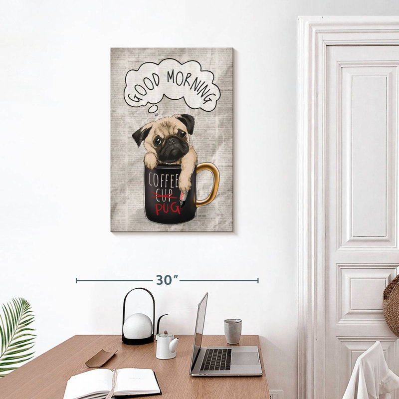 Ketti Coffee Pug, 30" H x 20" W