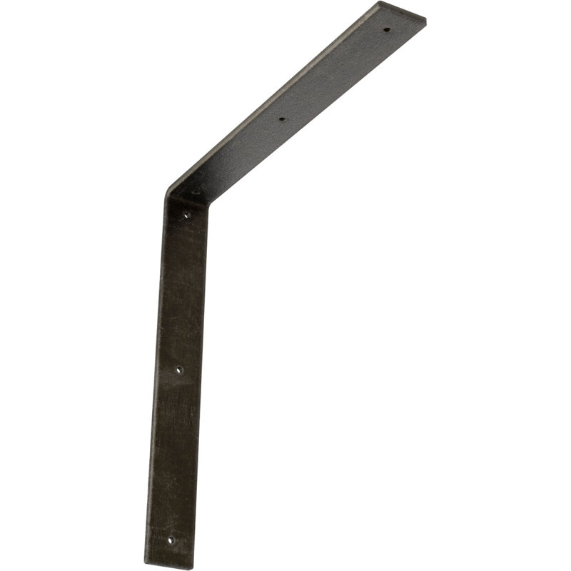 Support en acier Hamilton, H 16 po x l 2 po x P 16 po, Argenté antique chaleureux