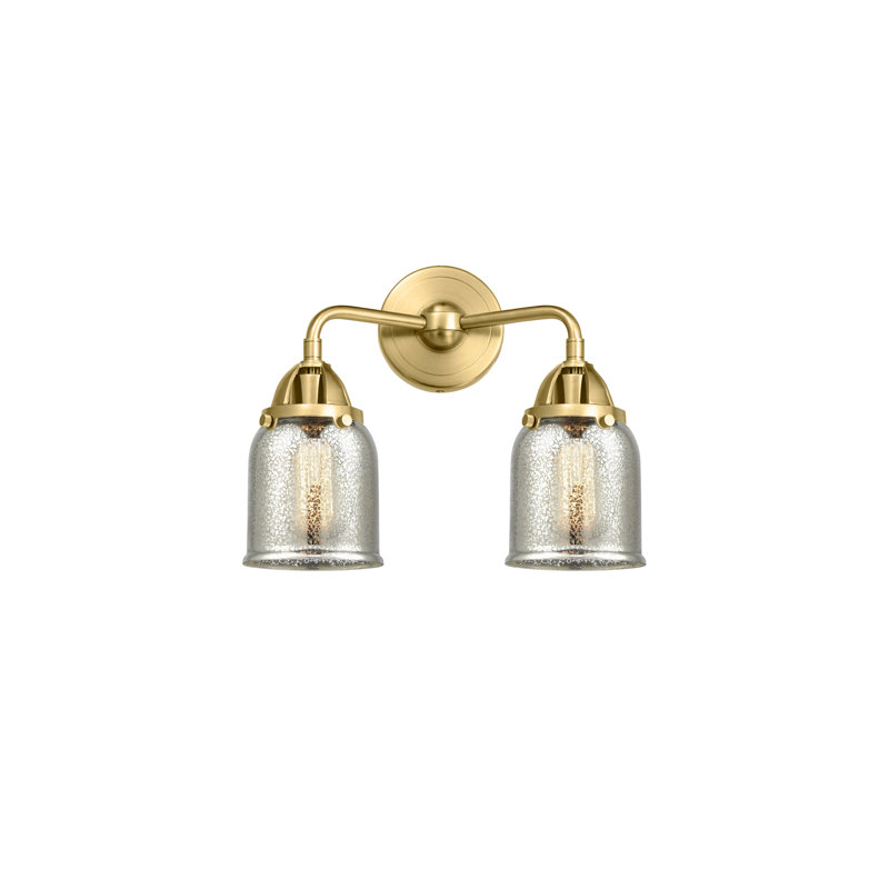 Éclairage pour meuble-lavabo à 2 lumières 5 "et 13" Shauna, Or satiné, DEL