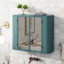 Armoire de salle de bain murale à miroir avec porte d'armée, 2 portes, compartiment de rangement pour meuble-lavabo, charnières à fonctionnement en douceur avec portes en miroir et style ouvert, installation peu encombrante, structure en acier-861304802