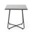 Table d'appoint grise avec structure en fer et esthétique moderne de 18 po de gris, structure en acier