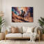 Southwestern Cowboy Bronco Rider 60, art mural en métal brun-102738053