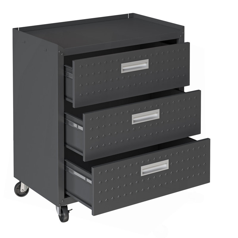 Armoire de garage roulante gris anthracite, Gris anthracite