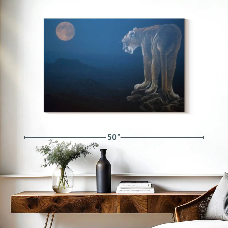 Cougar Scène de nuit, H 26 po x l 39 po
