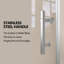 36-37 1/4 po x 72 po H porte de douche en verre pliable sans cadre-105374206