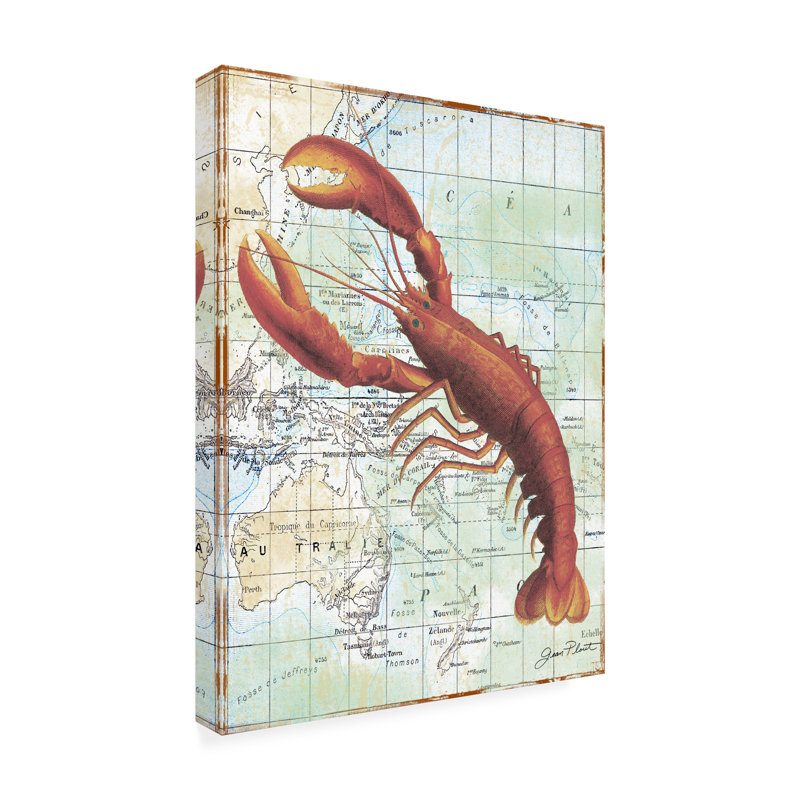 Animaux, voyage nautique, homard sur toile, impression, H 32 po x l 24 po x P 2 po