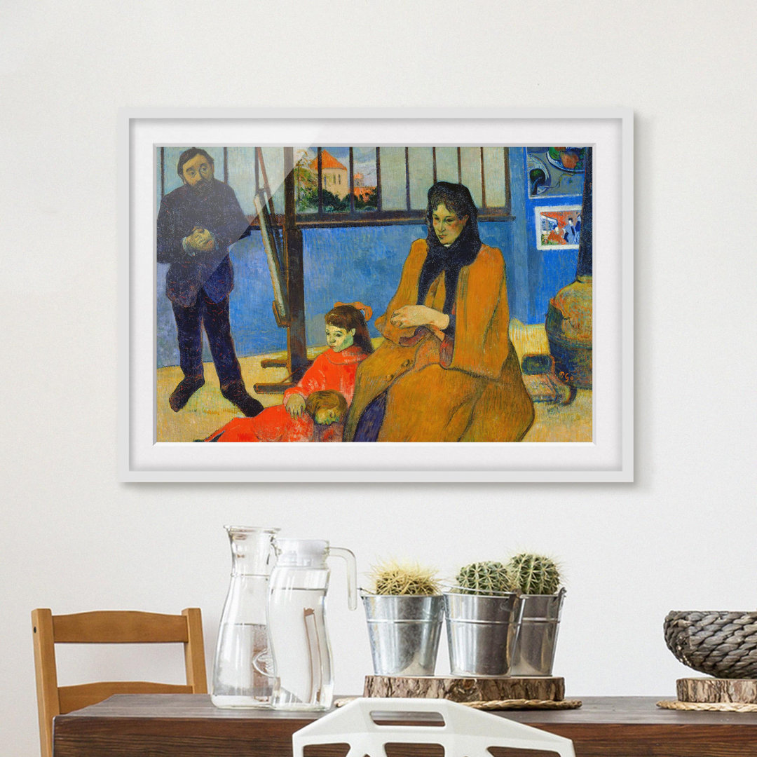 Gerahmtes Poster Die Familie Schuffenecker von Paul Gauguin