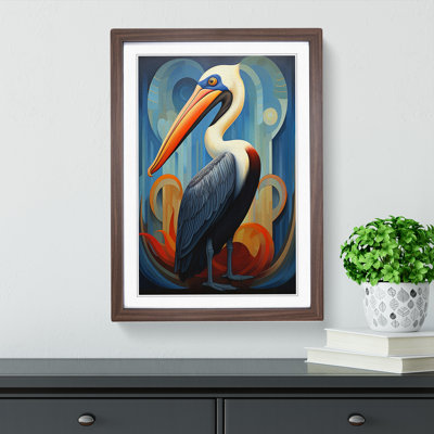 Pelican Art Deco - Framed Print