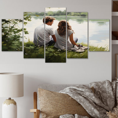 Paysage romantique Tranquil Serenade II - impression d'art mural paysage romantique - 5 panneaux