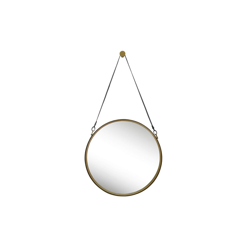 Herron Metal Round Wall Mirror, Gold, 110.5cm H x 60cm W