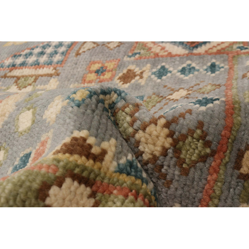 Tapis gris en laine noué à la main 9 pi 10 po x 14 pi 0 po Jules Serapi