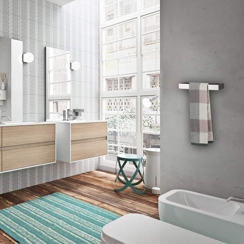 Anneau à serviettes robuste en acier inoxydable brossé SUS 304, fixé au mur pour la salle de bain et la cuisine