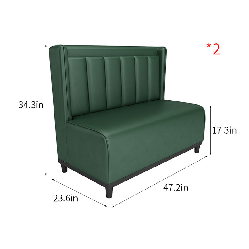 Modern casual simple cafe restaurant green benches