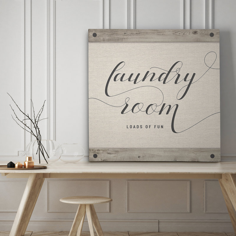 " Laundry Room ", 16" H x 16" W x 1.5" D, Wrapped Canvas