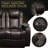 Luxurious Genuine Leather Sofa Recliner, Coffee Brown, Modern Home Theater Use