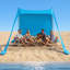 Beach Tent Sun Shelter, UPF50+ Sun Protection, 6.6 ft Tall, 7.5x7.5 ft, Easy Pop Up Beach Canopy with Sandbags, Stability Poles, Sand Shovels, Portable Shade for Family Outings, Camping, Fishing