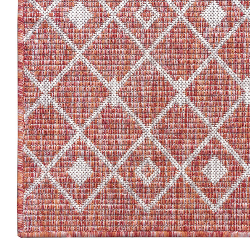 Tapis d'extérieur Preen couleur rouille, Rond 10 pi 8 po