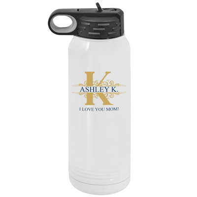 30 oz. Bouteille d'eau en acier inoxydable isotherme avec paille