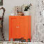  Armoire de rangement en métal pour salle de bain avec 2 tablettes réglables et 2 portes, orange-1817511659