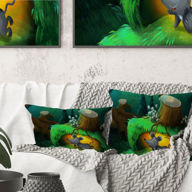 Coussin décoratif "Little Mouse Under Tree For Fantasy Story" - 1 fantaisie