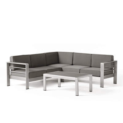 Caggiano 3 Piece Sectional Seating Group with Cushions by Wade Logan