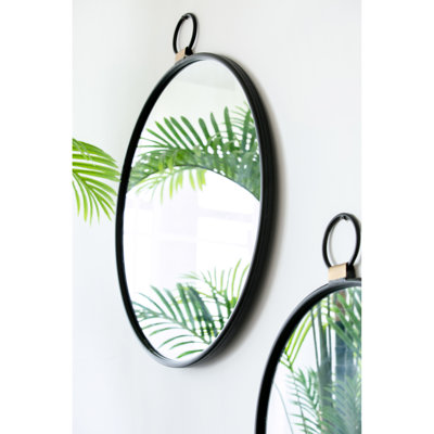 24" X 27" Black Frame Wall Mirror - Modern Design For Living Room, Bedroom, Foyer, Entryway, Improves Room Brightness With Natural Reflection Contempo