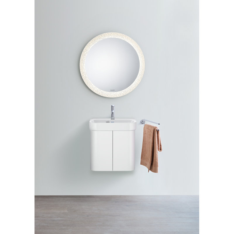 Duravit Happy D.2 White Ceramic U-Shape Bathroom Sink with Overflow