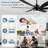 64" Modern Industrial Ceiling Fan With Light, 6 Abs Blades, Quiet Dc Motor, Perfect For Indoor/outdoor Use In Patio, Gazebo, Garage-51754823-51754822
