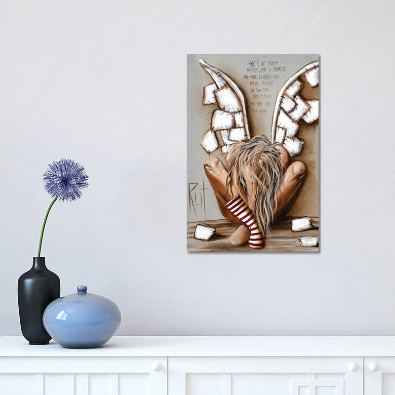 She Is Not Broken - Painting Print on Canvas, 66.04 cm H x 45.72 cm W x 1.91 cm D, No Framed