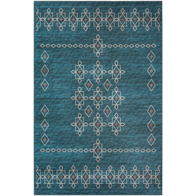 Anber Chenille Washable Southwestern Indoor / Outdoor Rug