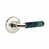 Polished Nickel/Green Marble Handle