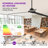 70" Modern Large Propeller LED Ceiling Fan With Light And Remote Control, Double-Sided Blades, 8-Speed Reversible DC Motor