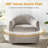 33'' Swivel Barrel Chair In Teddy Fleece (Set Of 2)-712462565