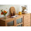 Wave-Shaped Glass Cabinet Door Accent Cabinet