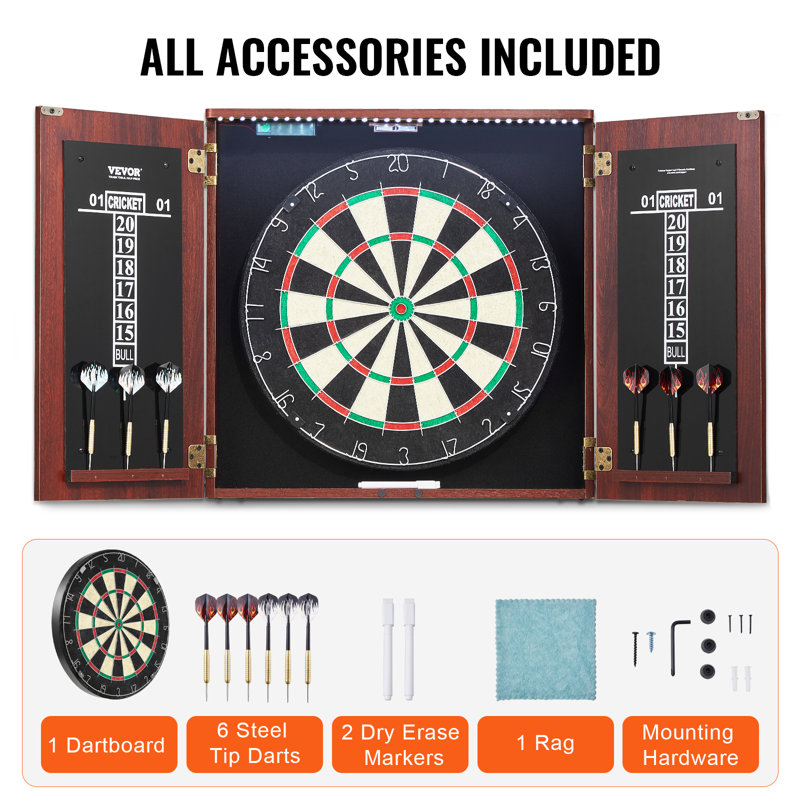 Ensemble de jeu de fléchettes et armoire VEVOR