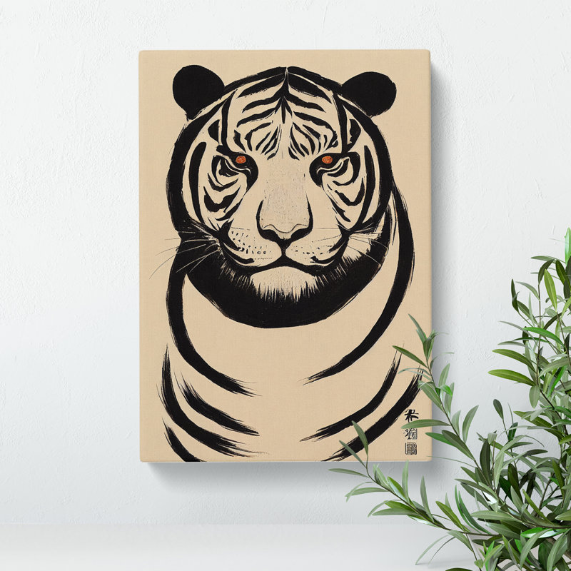 Japanese Tiger - Wrapped Canvas, 76cm H x 50cm W x 3cm D